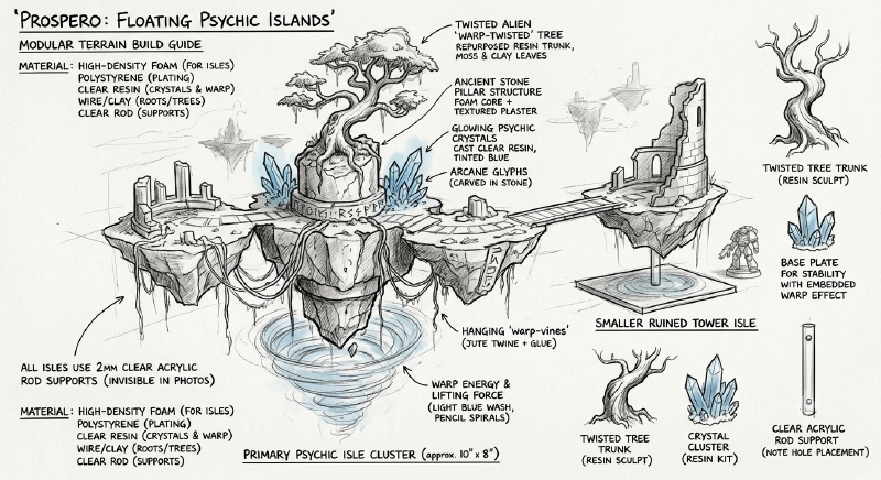 Floating Crystal Forest concept